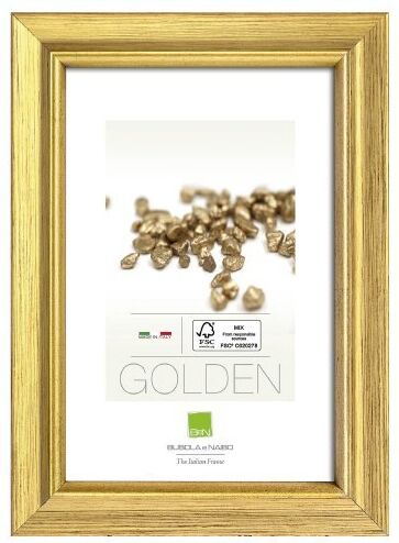 Bubola & Naibo CORNICE MARISA IN LEGNO SERIE GOLDEN & SILVER COLORE ORO FORMATO A4 21 X 29,7 CM. 6280 01 MA4