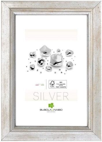 Bubola & Naibo CORNICE MARISA IN LEGNO SERIE GOLDEN & SILVER COLORE ARGENTO 40 X 50 CM. 6280 02 17