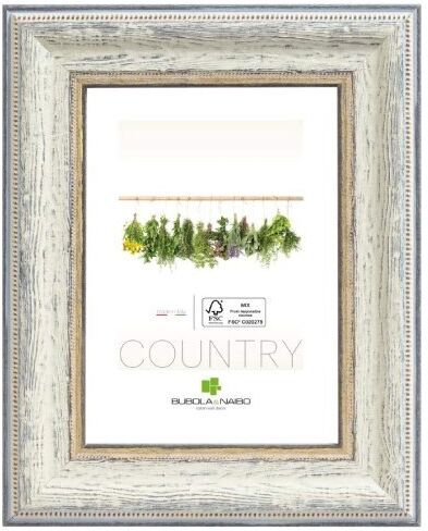 Bubola & Naibo CORNICE FABRIANO SERIE COUNTRY IN LEGNO COLORE BIANCO 24 X 30 CM. P 5015 02 09