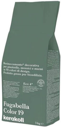 kerakoll fugabella color 19 fugante ibrido in resina-cemento decorativo per la stuccatura di piastrelle mosaici e marmi 3 kg. 36919