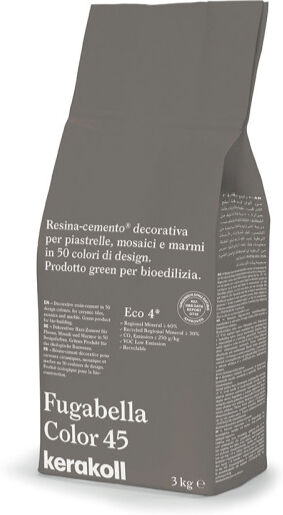 kerakoll fugabella color 45 fugante ibrido in resina-cemento decorativo per la stuccatura di piastrelle mosaici e marmi 3 kg. 36945