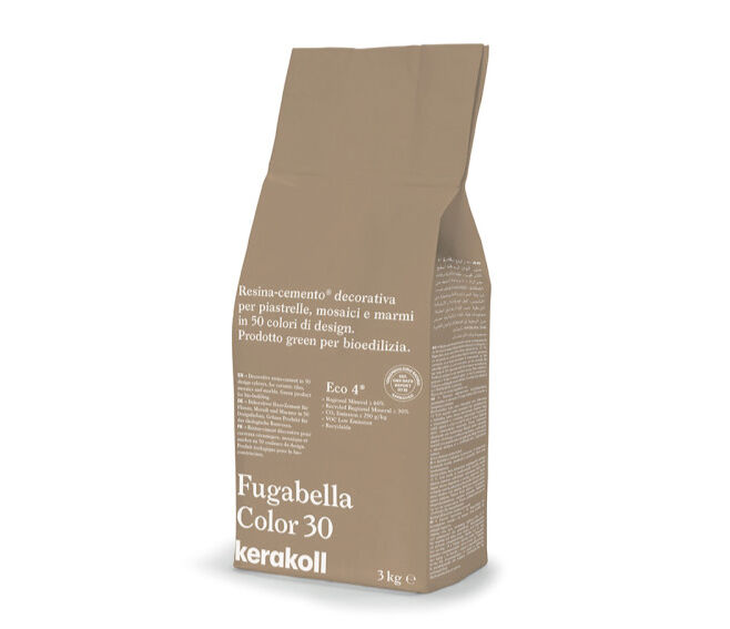 Kerakoll FUGABELLA COLOR 30 FUGANTE IBRIDO IN RESINA-CEMENTO DECORATIVO PER LA STUCCATURA DI PIASTRELLE MOSAICI E MARMI 3 KG. 36930