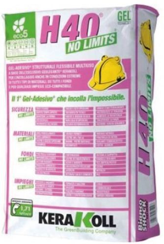 Kerakoll H40 NO LIMITS GEL ADESIVO STRUTTURALE MULTIUSO BIANCO 25 KG. 07202