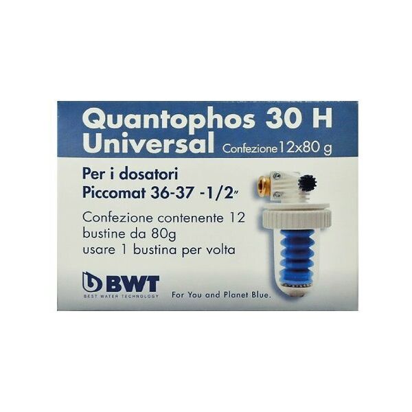 bwt quantophos 30 h universal polifosfati in polvere confezione 12 buste da 80 gr. 16032