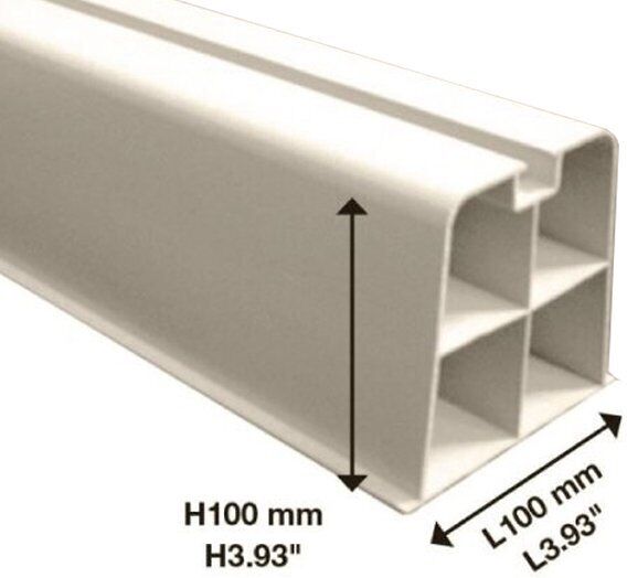 Niccons BASE A PAVIMENTO IN PVC RIGIDO AVORIO 100 X 350 MM. PER UNITA' ESTERNE PER CLIMATIZZATORI 160 KG. 9898-036-01