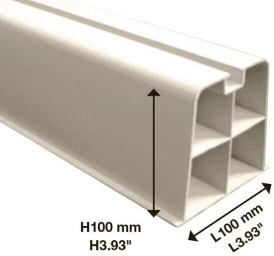 Niccons BASE A PAVIMENTO IN PVC RIGIDO AVORIO 100 X 450 MM. PER UNITA' ESTERNE PER CLIMATIZZATORI 160 KG. 9898-035-01