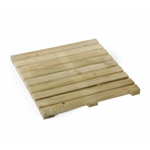 verdelook mattonella modulare in legno impregnato per pavimentazione da esterni 50x50x3,2 cm.