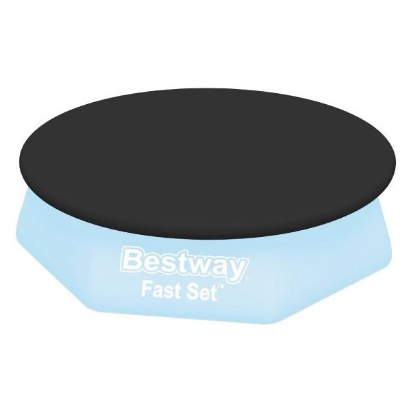 bestway flowclear telo di copertura per piscina fast set fuori terra rotonda 244 cm. 58032-3