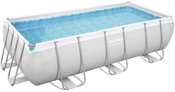 bestway power steel frame piscina fuori terra rettangolare 404 x 201 x 100 cm. capacita' 6.478 lt. 56442