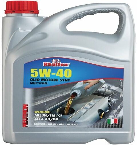 Rhutten OLIO MOTORE NEUTRON 5W-40 4 L. Rhutten OLIO MOTORE NEUTRON 5W-40 4 L.