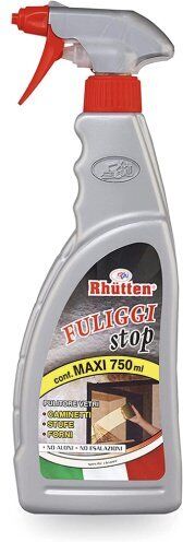 rhütten rhutten fuliggi stop pulitore detergente per vetri di camini, forni e stufe 750 ml. 180761