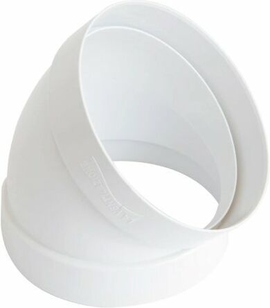 edil plast la ventilazione curva a 45° ff in abs dn. 125 mm. bianco ccr12545b