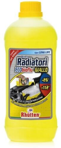 Rhütten RHUTTEN LIQUIDO RADIATORI ECOBIOFLU DI TIPO PERMANENTE GIALLO -26°C ANTIGELO NUOVA GENERAZIONE 1 LITRO 200180