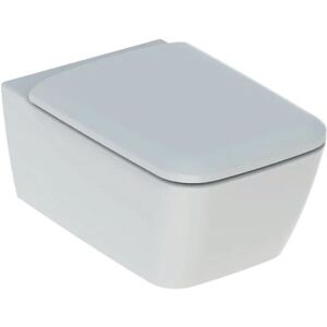 Geberit ICON SQUARE VASO SOSPESO RIMFREE A CACCIATA CON FISSAGGIO NASCOSTO E SEDILE WC SOFT-CLOSE BIANCO 500.807.00.1