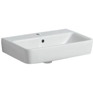 Geberit SELNOVA COMPACT LAVABO 65 CM. SOSPESO MONOFORO IN VETROCHINA BIANCO 501.890.00.7