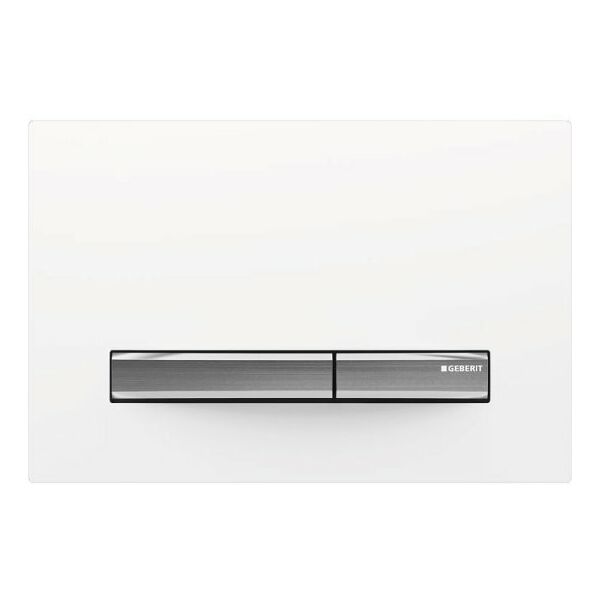 geberit sigma50 placca di comando doppio tasto cromato / bianco 115.788.21.2