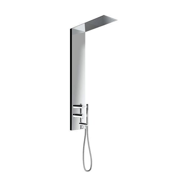 ercos square colonna doccia in acciaio inox con miscelatore cromo bncolcqmix0002