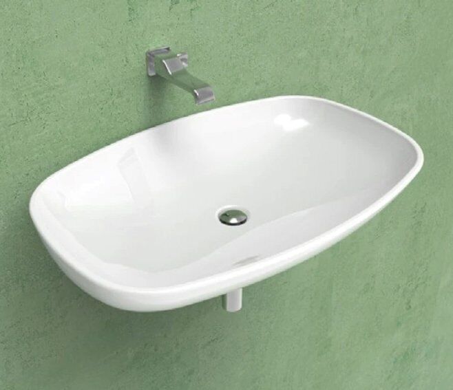 Flaminia NUDA LAVABO 85 CM. SOSPESO O DA APPOGGIO BIANCO SENZA TROPPOPIENO 5080