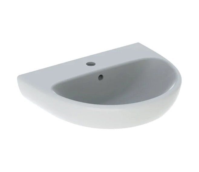 Geberit SELNOVA LAVABO 55 CM. MONOFORO IN VETROCHINA BIANCO 500.315.01.7