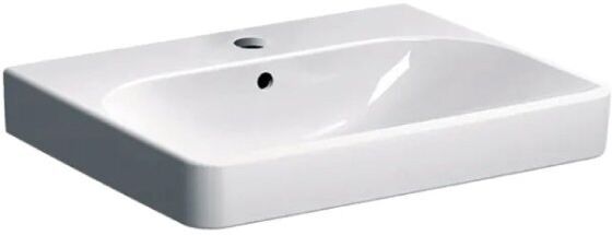 Geberit SMYLE SQUARE LAVABO 60 CM. MONOFORO IN VETROCHINA BIANCO 500.229.01.1