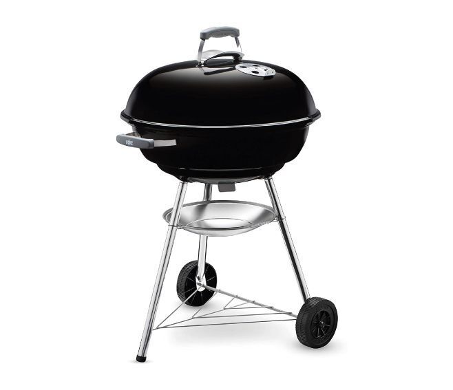 weber compact kettle barbecue bbq a carbone 57 cm. 1321004
