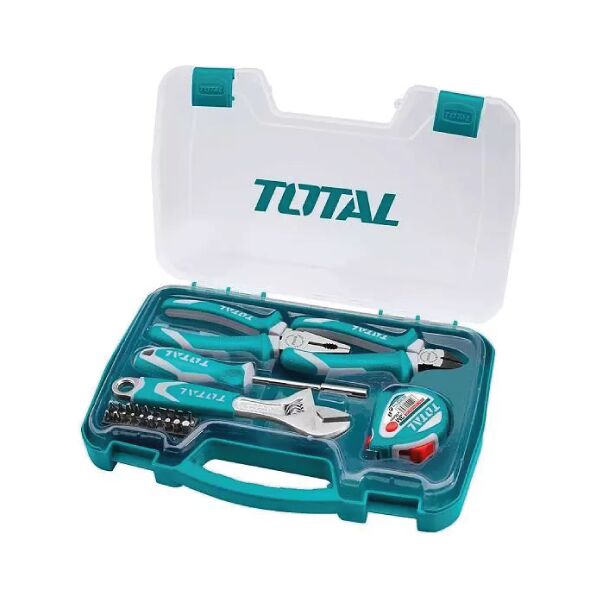 total set 25 utensili manuali con accessori in valigetta abs thkthp90256