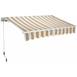 Garden Friend TENDA DA SOLE BARRA QUADRA 300 X 200 CM. RIGA BEIGE/MARRONE