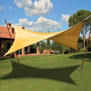 Verdelook TENDA DA SOLE A VELA QUADRATA 3,6 X 3,6 MT. COLORE ECRU' CON BORSA 824/3