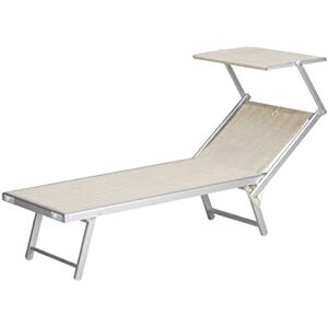 Garden Friend IBIZA LETTINO MARE REGOLABILE CON PARASOLE ORIENTABILE BEIGE ECRU' L1532420