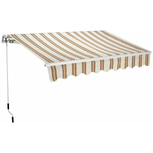 garden friend tenda da sole barra quadra 300 x 200 cm. riga beige/marrone