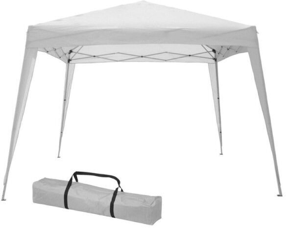 Verdelook GAZEBO PIEGHEVOLE 2 X 2 MT. IN METALLO COPERTURA IN POLIESTERE BIANCO CON SACCA 787/8