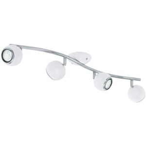 Eglo BIMEDA BARRA FARETTI LED 4 LUCI 2,8W GU10 BIANCO/CROMO 31004