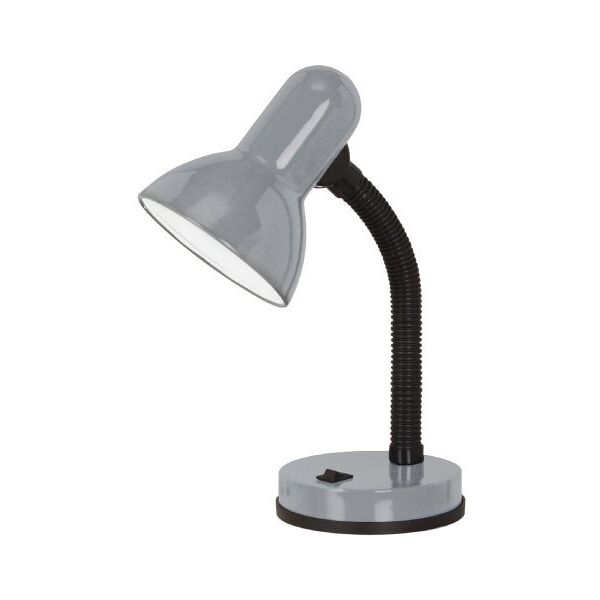 eglo basic lampada da scrivania 30 cm. 1x40w e27 argento 90977