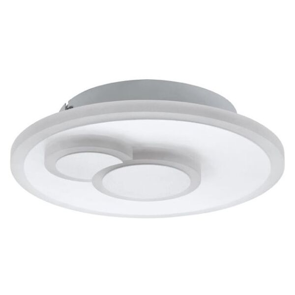 eglo cadegal plafoniera rotonda a led 4000k cornice bianca dn. 200 mm. 33942