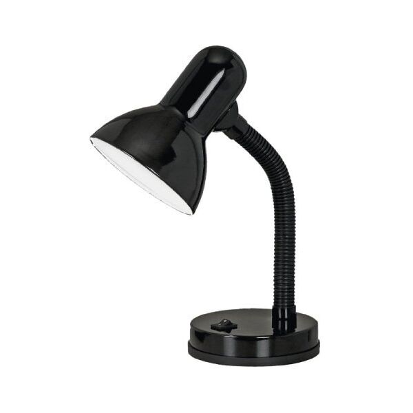 eglo basic lampada da scrivania in metallo nero con collo regolabile nero 1x40w e27 9228