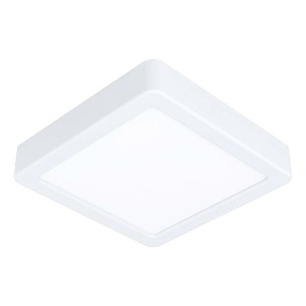 eglo fueva 5 plafoniera led quadrata in metallo bianco 16x16 cm. 11w 4000k 1350lm 99246