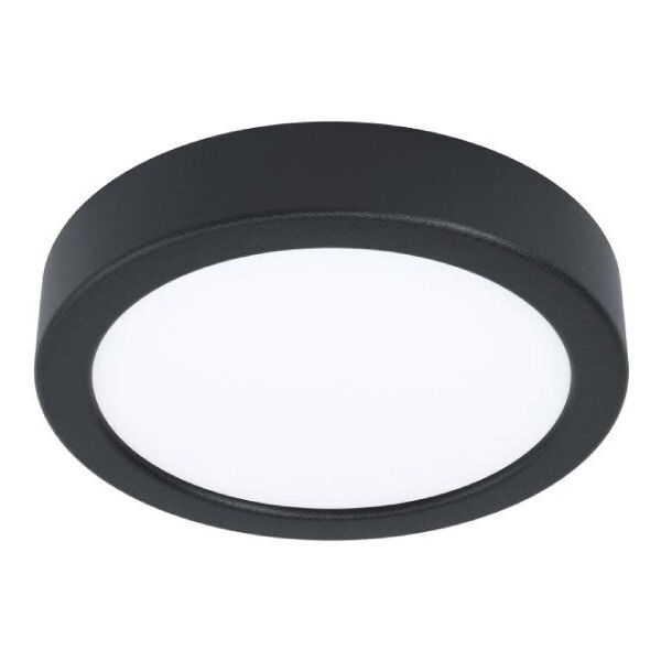 eglo fueva 5 plafoniera led in metallo nero 11w dn. 160 mm. 4000k 1350lm 99233