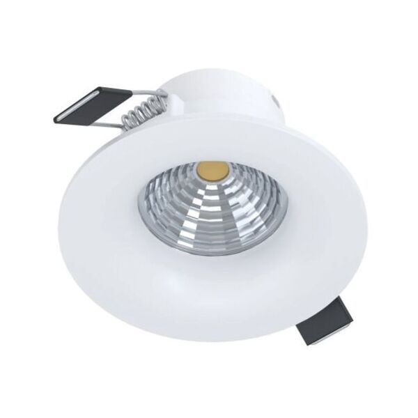 eglo saliceto lampada led da incasso in alluminio bianco 6w dn. 88 mm. 4000k 450lm 98245