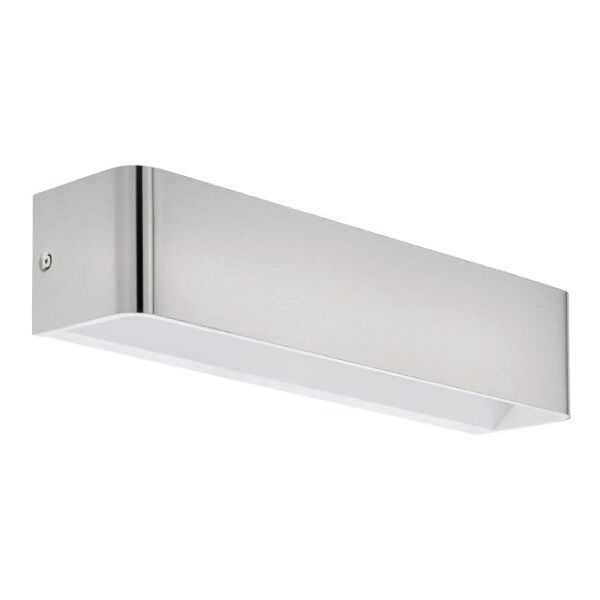 eglo sania 4 applique a led in alluminio nickel opaco 12w 3000k 1400lm 98426