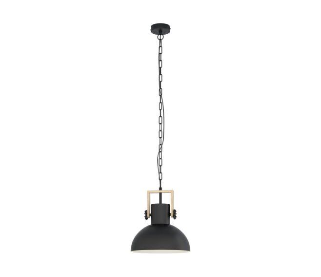 Eglo LUBENHAM LAMPADA A SOSPENSIONE CON PARALUME ROTONDO IN ACCIAIO NERO E27 1X28W 43162