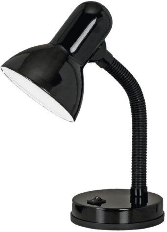 Eglo BASIC LAMPADA DA SCRIVANIA IN METALLO NERO CON COLLO REGOLABILE NERO 1X40W E27 9228