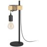 Eglo TOWNSHEND LAMPADA DA TAVOLO INDUSTRIAL BRACCIO IN LEGNO CON 1 LUCE 10W E27 32918