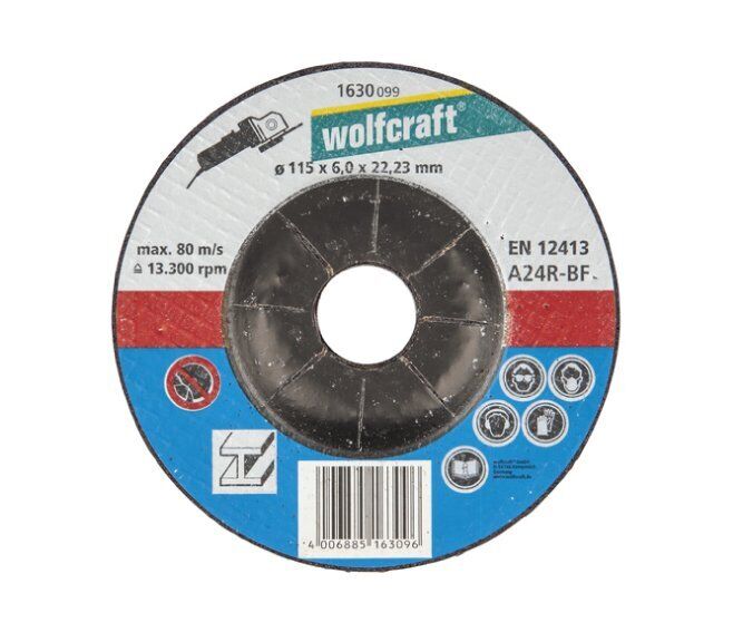 Wolfcraft DISCO PER SGROSSARE PER METALLO Ø 115 MM. A CENTRO DEPRESSO 1630099