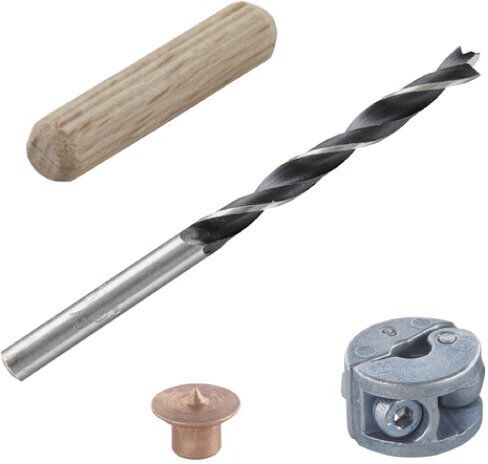 Wolfcraft SET PER ESEGUIRE SPINATURE, SPINE DN. 10 MM. PUNTA PER LEGNO E ARRESTO DI PROFONDITA' 2918000