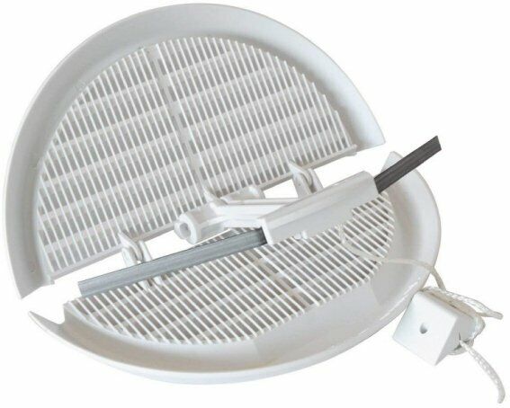 edil plast la ventilazione griglia pieghevole dentro/fuori con rete dn. 170 bianco dfr140b