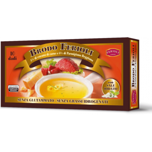 FERIOLI Brodo con estratto carne 5% e Parmigiano Reggiano 10 dadi 110g