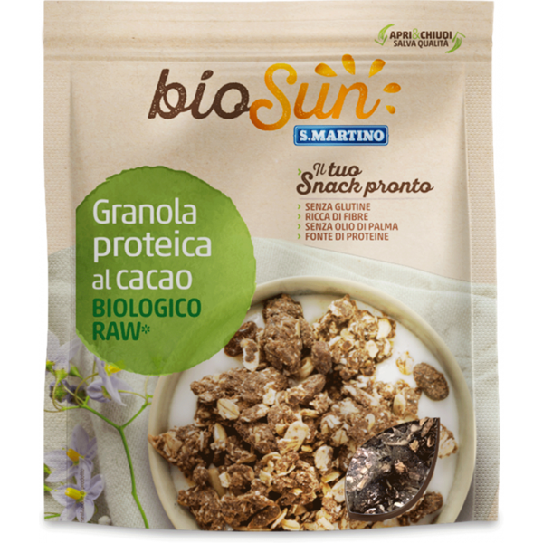 biosun granola proteica al cacao bio 250g