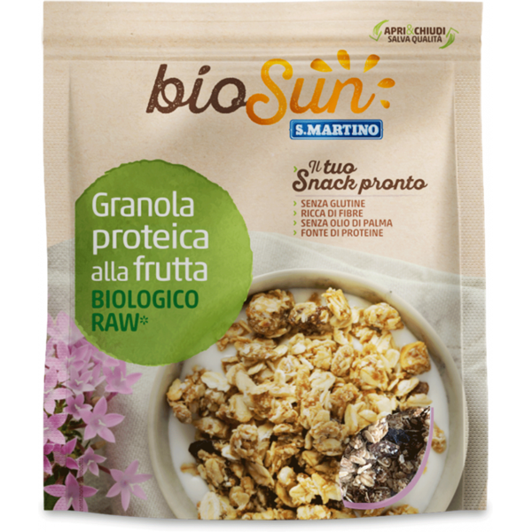 biosun granola proteica alla frutta bio 250g