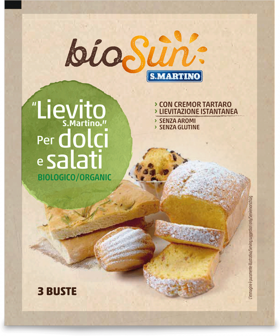 BIOSUN Lievito Biologico per dolci e salati 48g