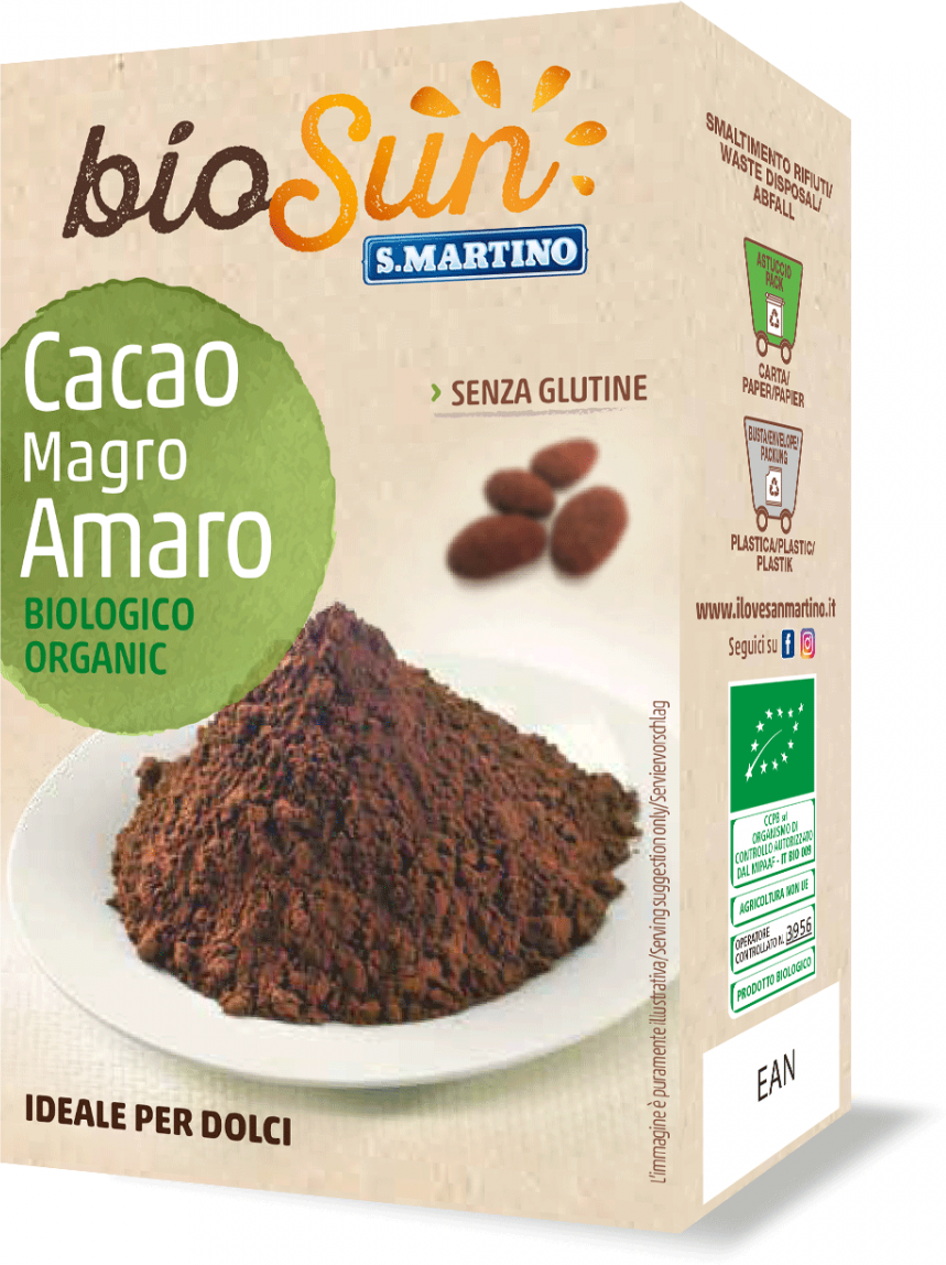 BIOSUN Cacao magro Amaro Biologico 75g